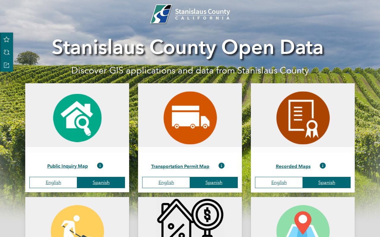 Stanislaus County people search using the GIS open data hub