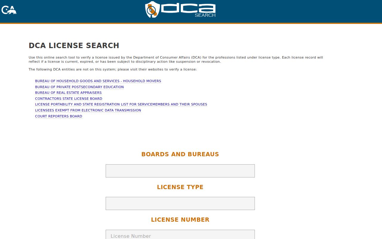 Stanislaus County people search through California licenses